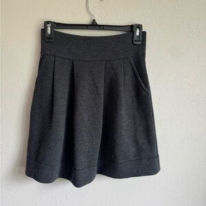 Sonia Sonia Rykiel Gray Merino Wool Blend Mini Circle Skirt Womens  T S Academia